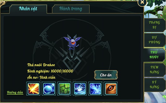 Thăng cấp kỹ năng - Tiến hóa trợ thủ