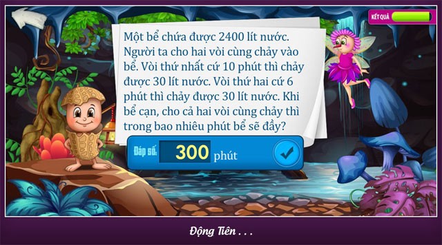 Giải toán trong Động tiên
