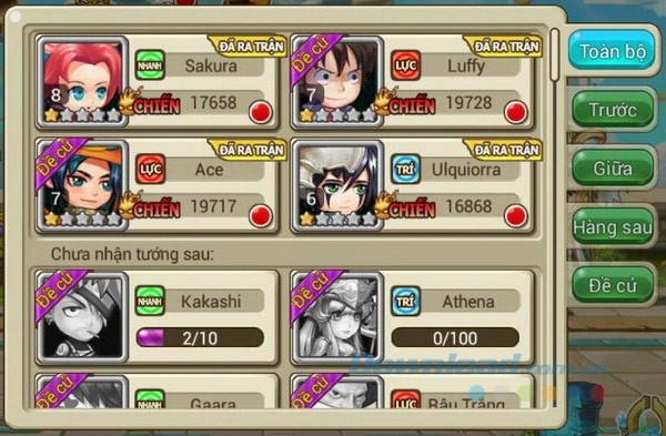 Phân loại tướng