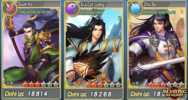 Chỉ số nhân vật trong Đế Vương Bá Nghiệp