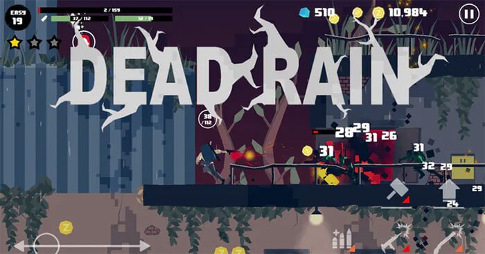 Chạy và tiêu diệt zombie trong game Dead Rain : New zombie virus