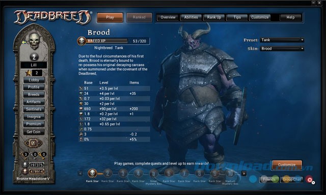 Khả năng tùy biến nhân vật mạnh mẽ