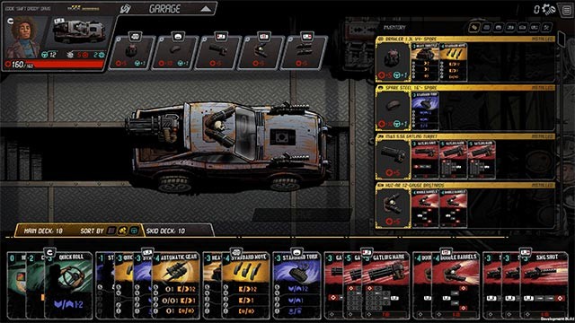 Nâng cấp xe đua bằng các thẻ bài mạnh hoặc kết hợp nhiều thẻ với nhau