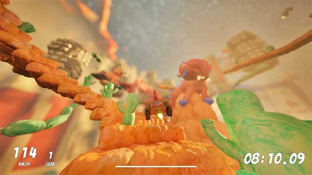 Tất cả môi trường, phương tiện và chướng ngại vật đều được làm bằng đất sét