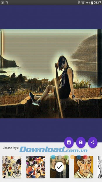 Sử dụng các hiệu ứng trên ứng dụng Deep Art Effects