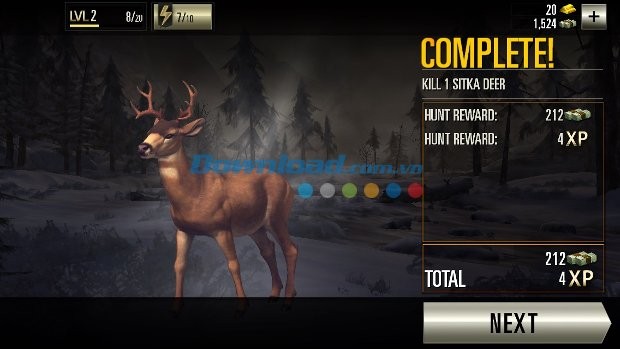 Hoàn thành nhiệm vụ săn thú