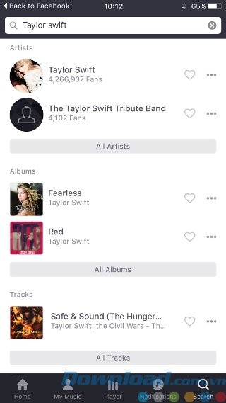 Tìm kiếm nhạc theo từ khóa