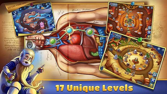 17 level tương đương với 17 bộ phận cơ thể người