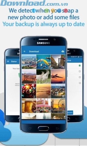 Tự động phát hiện ảnh mới hoặc file và sao lưu luôn được cập nhật