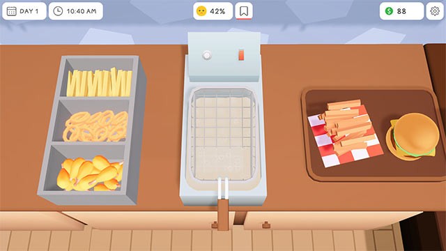 Hoàn thành đơn hàng trong Delicious Burger game để kiếm tiền và mở khóa nội dung mới