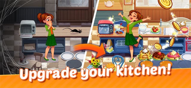 Nâng cấp dụng cụ nhà bếp và trang trí cửa hàng trong Delicious World