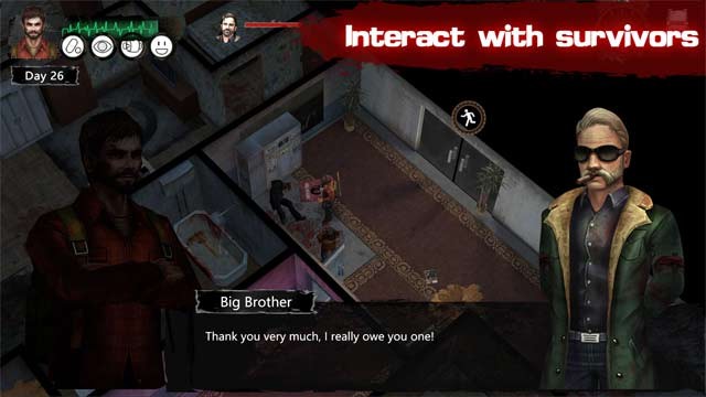 Tương tác với người sống sót khác trong game