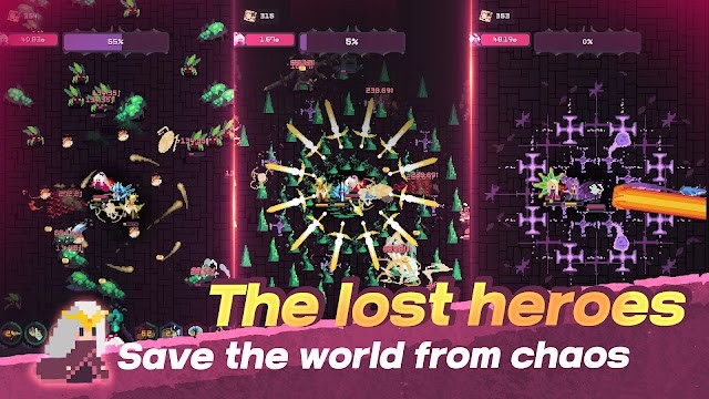 Cùng các anh hùng chiến đấu cứu thế giới khỏi hỗn loạn trong game Delusion: Tactical Idle RPG