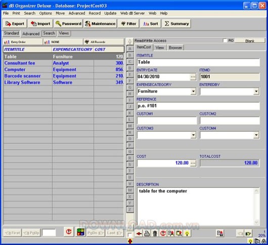 Project Cost Tracking Organizer Deluxe