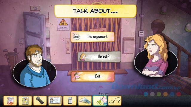 Trò chuyện cùng các nhân vật trong game phiêu lưu Demetrios - The BIG Cynical Adventure cho máy tính, Mac và Linux