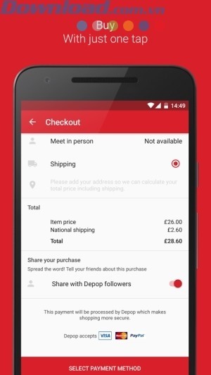 Mua bán nhanh, thuận tiện chỉ với một lần chạm