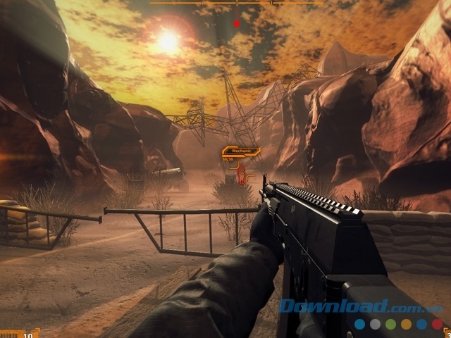 Ngắm nhìn quang cảnh đẹp đẽ ngay từ lúc mới bắt đầu chơi game bắn súng góc nhìn thứ nhất miễn phí Desert Claw Rising
