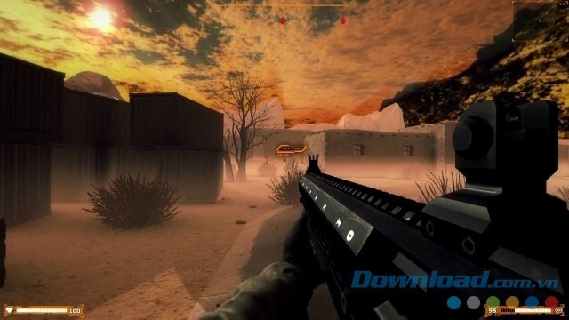Sử dụng vũ khí mạnh mẽ trong game bắn súng góc nhìn thứ nhất miễn phí Desert Claw Rising