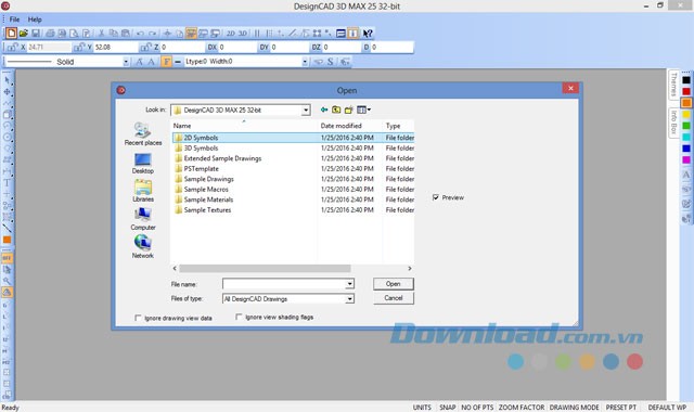 Kho hình ảnh mẫu của phần mềm