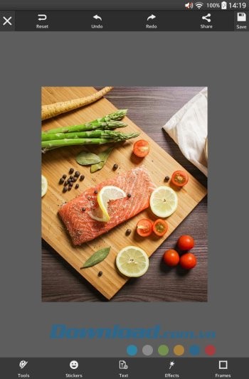 Giao diện chính của Designs Pro Photo Editor