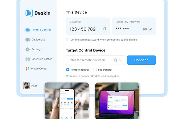 Kết nối máy tính, thiết bị di động từ xa với DeskIn Free