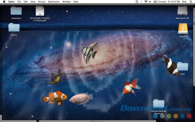 Desktop Aquarium 3D cho Mac giúp người dùng