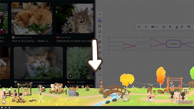 Quản lý quán cà phê mèo cưng xỉu trong desktop game Desktop Cat Cafe