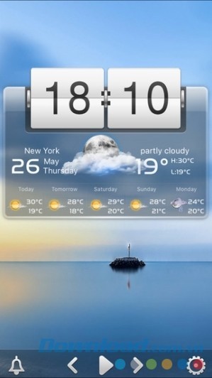 Desktop Weather Free cho iOS dự báo thời tiết 24h