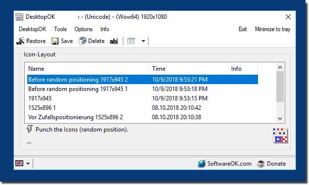 Giao diện DesktopOK