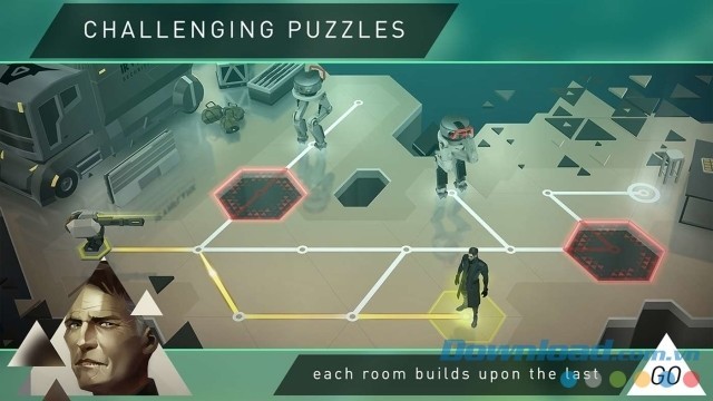 Vượt qua các thử thách khó khăn trong game giải đố Deus Ex GO cho máy tính và Windows 10 Mobile