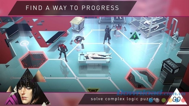 Tìm ra phương hướng tiến bước trong game giải đố Deus Ex GO cho máy tính và Windows 10 Mobile
