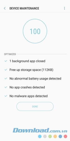 Device Maintenance cho Android tối ưu hóa điện thoại