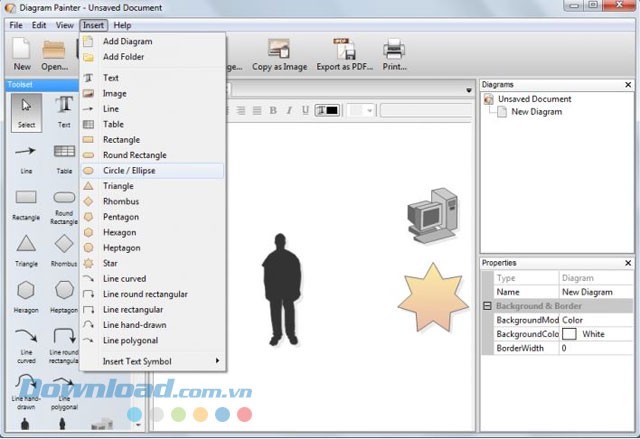Lựa chọn chèn hình đa dạng và nhanh chóng