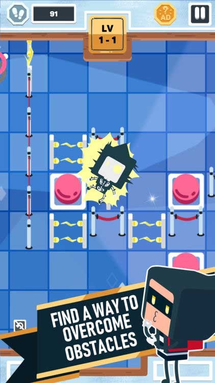 Tìm cách để vượt qua mọi chướng ngại vật trong từng level