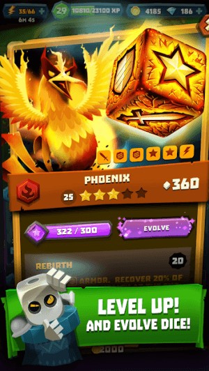 Lên cấp và tiến hóa xúc xắc