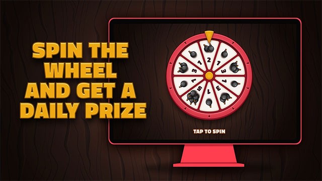 Quay bánh xe may mắn và nhận 1 phần thưởng mỗi ngày