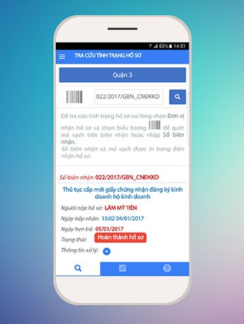 Tra cứu tình trạng hồ sơ