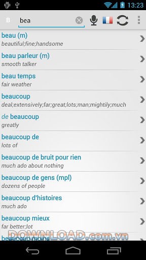Dictionary French English Free for Android