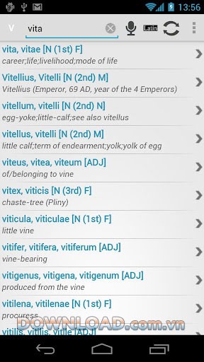 Dictionary Latin English Free for Android