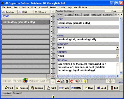 Dictionary Organizer Deluxe