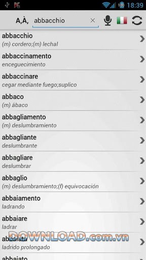 Dictionary Spanish Italian for Android