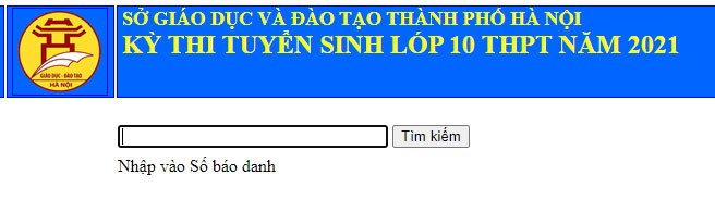 Điểm thi vào 10 Hà Nội