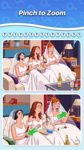 Phóng to và so sánh từng cụm hình ảnh