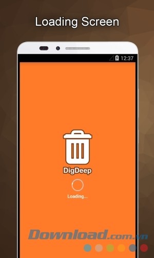 Giao diện DigDeep Image Recovery cho Android