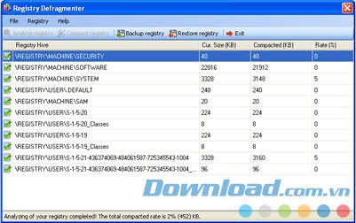 Registry Defragmenter