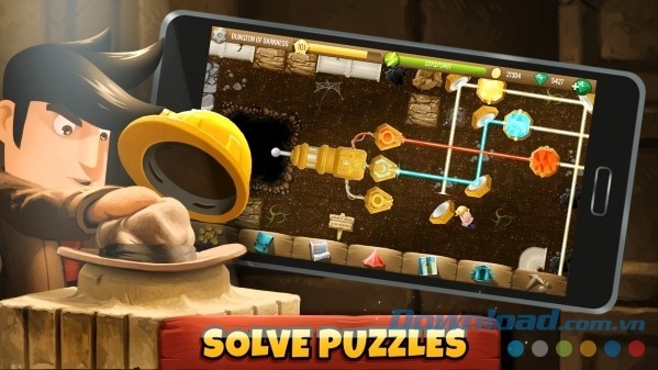 Vô số câu đố logic thú vị đang chờ người chơi Diggy's Adventure cho Android giải đáp