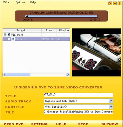 DigiGenius Video to Zune Converter