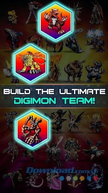 Xây dựng tổ đội trong game Digimon Heroes