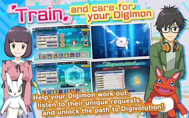 Thu thập, nuôi dưỡng và huấn luyện các Digimon