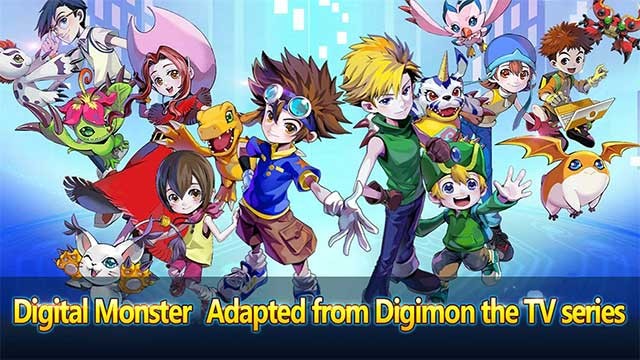 Dàn nhân vật và quái thú từ series Digimon